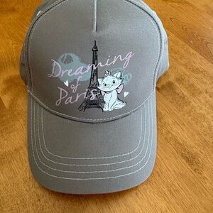 Disney Aristocat Dreaming of Paris Cat Cap - Gray with Pink Accents